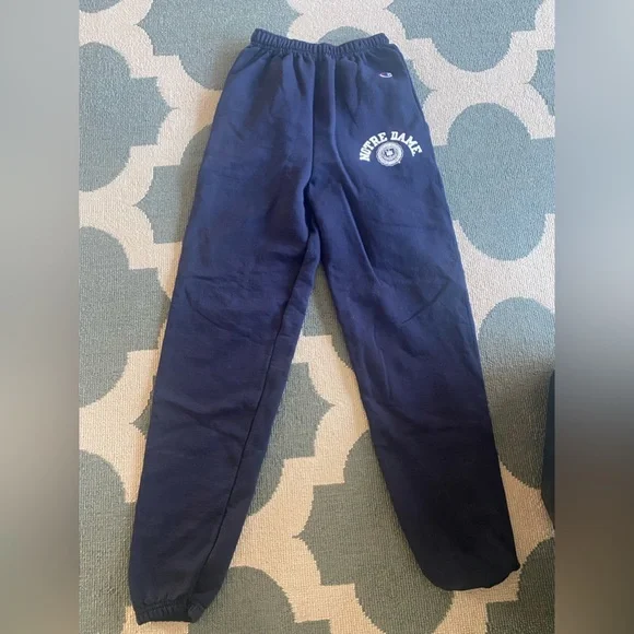Champion Notre Dame Fighting Irish Navy Blue Stacked Sweatpants
